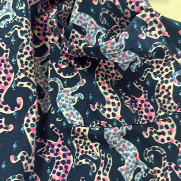 Lilly Pulitzer Cody Swing Dress Oyster Bay Navy on the Catwalk EUC XL. - Picture 4 of 8